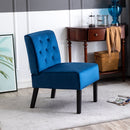 Reese - Living Room Armless Button Tufted Pattern Accent Chair (Set of 2) by HouseOfZazla
