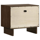 Hemlock - 2 Drawer Nightstand Bedside Table - Brown by HouseOfZazla