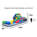 42FT Commercial Inflatable Obstacle Course With Dual Water Slide (SAK31587) by SAKSBY WHOLESALE