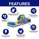 42FT Commercial Inflatable Obstacle Course With Dual Water Slide (SAK31587) by SAKSBY WHOLESALE
