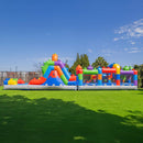 42FT Commercial Inflatable Obstacle Course With Dual Water Slide (SAK31587) by SAKSBY WHOLESALE