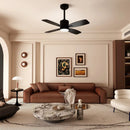 42inch Ceiling Fan with Light and Remote 3CCT LED with Memory 4H Timer 6 Speeds-Black by LJGDeals