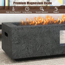 42.5 Inch 50000 BTU Fire Pit Table Set with Stainless Steel Burner by LJGDeals