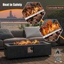 42.5 Inch 50000 BTU Fire Pit Table Set with Stainless Steel Burner by LJGDeals