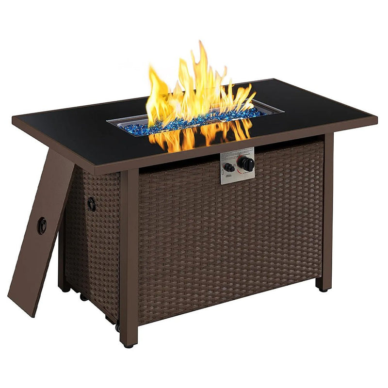 43" 50,000 BTU Outdoor Patio Propane Gas Fire Pit Table (91486067)