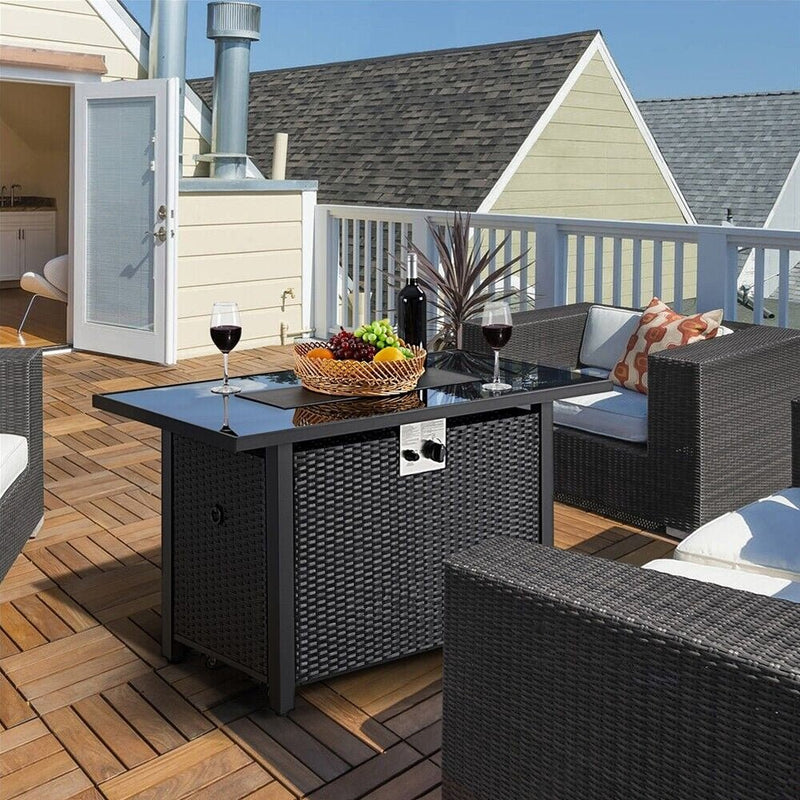 43" 50,000 BTU Outdoor Patio Propane Gas Fire Pit Table (91486067)
