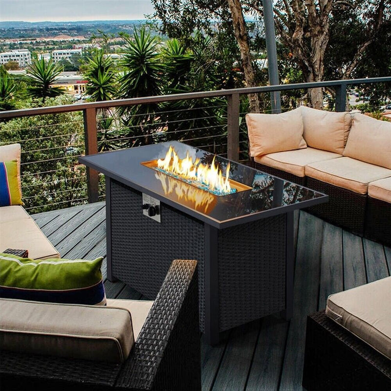43" 50,000 BTU Outdoor Patio Propane Gas Fire Pit Table (91486067)