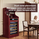 Nuvia Luxury 43-Bottle Freestanding Low Noise Wine Cooler Cabinet (SAK56084) by SAKSBY WHOLESALE