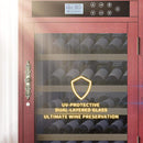 Nuvia Luxury 43-Bottle Freestanding Low Noise Wine Cooler Cabinet (SAK56084) by SAKSBY WHOLESALE