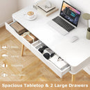 43.5 Inch Computer Desk with 2 Drawers for Small Spaces by LJGDeals