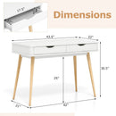 43.5 Inch Computer Desk with 2 Drawers for Small Spaces by LJGDeals