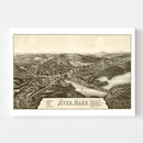 Vintage Map of Ayer, Massachusetts 1886