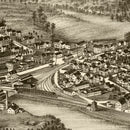 Vintage Map of Ayer, Massachusetts 1886