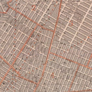 Vintage Map of New York City, New York 1845