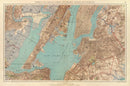Vintage Map of New York Bay, New York 1891