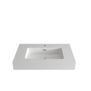 Glossy White Integrated Solid Surface Basin by HouseOfZazla