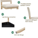 Modern 5-Piece Wooden Dining Table Set for 4 People in Light Oak