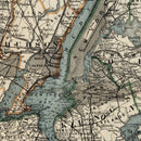 Vintage Map of New York City, New York 1891