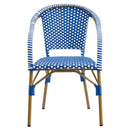 Outdoor Bistro Chairs Set of 2 with Aluminum Frame and PP Rattan by HouseOfZazla