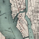 Vintage Map of New York City, New York 1897