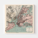 Vintage Map of New York City, New York 1897