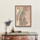 Vintage Map of Brooklyn, New York 1867