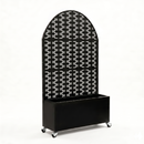 Arched Decorative Privacy Screen with Planter Box