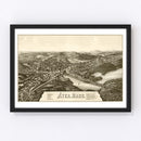 Vintage Map of Ayer, Massachusetts 1886