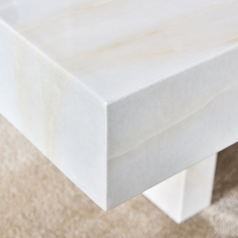 A modern and practical coffee table with imitation marble patterns, made of MDF material. The fusion of elegance and natural fashion 47.2"x 23.6"x 12 "
