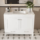 43" Bathroom Vanity, Multi Functional Cabinet With Doors And Drawer - White by Unique Piece Furniture