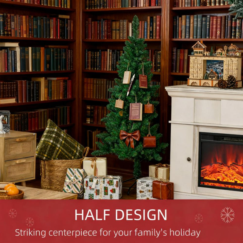 Artificial Half Christmas Trees with Auto Open Steel Base, photo 8 of 9