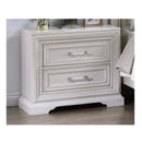 2 Drawer Storage Nightstand Bedroom Furniture - Antique White by HouseOfZazla