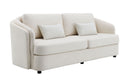 Mariko - Linen Sofa With 2 Toss Pillows - Beige by HouseOfZazla