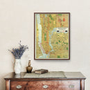 Vintage Map of New York City, New York 1918