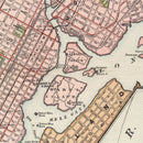Vintage Map of New York City, New York 1892