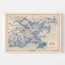 Vintage Map of New Orleans, Louisiana 1875