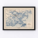Vintage Map of New Orleans, Louisiana 1875