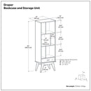 Draper - Mid Century Wide Bookcase And Storage Unit