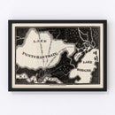Vintage Map of New Orleans, Louisiana 1845