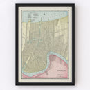 Vintage Map of New Orleans, Louisiana 1901