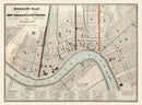 Vintage Map of New Orleans, Louisiana 1845
