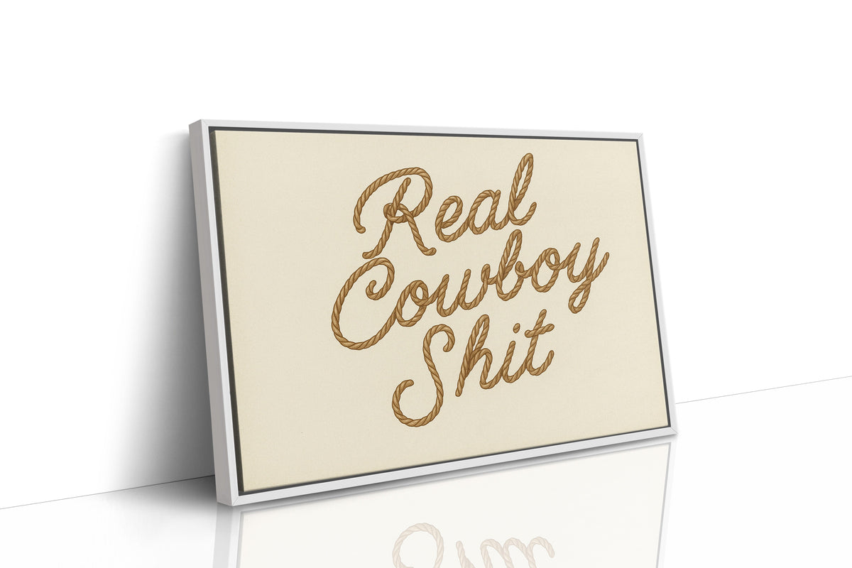 Poster Real Cowboy Sh*t Western Typography Wall Art Rope Script Rustic Ranch Home Decor, photo 14 of 16
