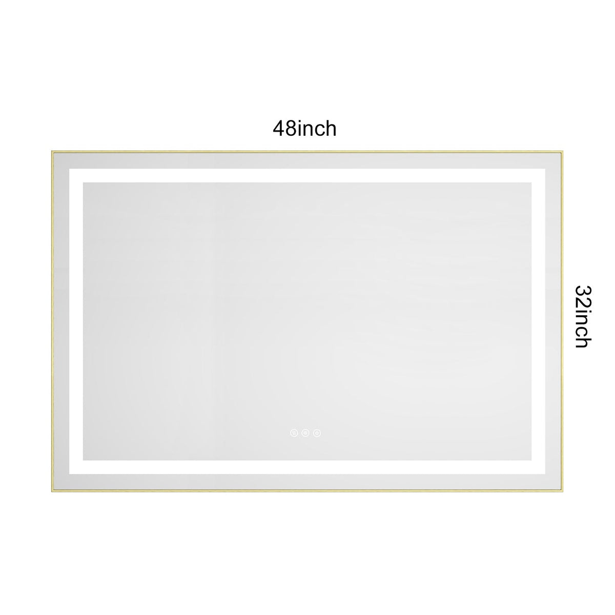 48" x 32" LED Bathroom Mirror with Front and Backlight, photo 7 of 10