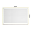 48" x 32" LED Bathroom Mirror with Front and Backlight
