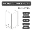 Goodyo - Frameless Corner Shower Door - Matte Black by HouseOfZazla