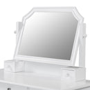Elegant Makeup Vanity Desk With Adjustable Mirror And Storage And Construction - White by HouseOfZazla