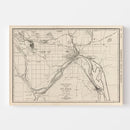 Vintage Map of St. Paul, Minnesota 1924