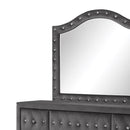 Sophia - Tufted Mirror - Gray by HouseOfZazla