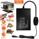 Electric Reptile Heating Pad With 32-122¡F Temperature Adjustment IPX7 Waterproof Timer Setting Under Tank Heating Mat for Lizards Turtles Snake Spide