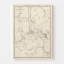 Vintage Map of Minneapolis, Minnesota 1924